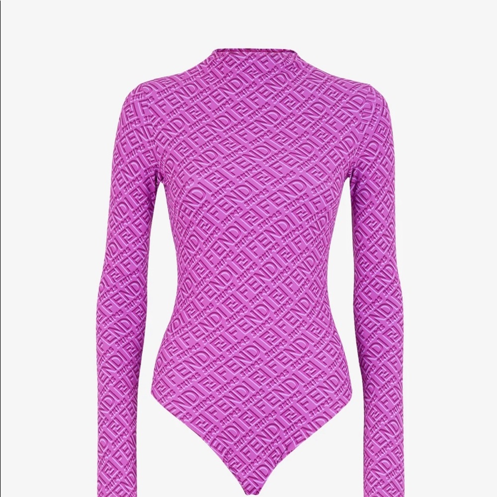 ‼️SOLD‼️ FENDI X SKIMS MOCK NECK LONG SLEEVE BODYSUIT